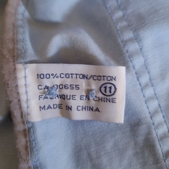 Vintage 90s, pale blue, fitted, comfortable cotton jacket/blazer, S, Reitmans - Picture 5 of 8